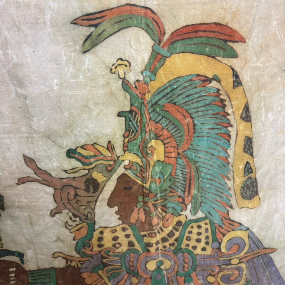 Mayan Warrior Tapestry Wall‎ Hanging  Beaded- Multicolor - Picture 5 of 13